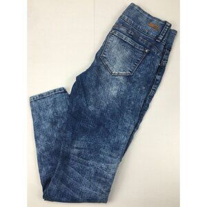Almost Famous Womens Jeans Size 9 32 x 27 Denim Blue High Rise Skinny Stretch